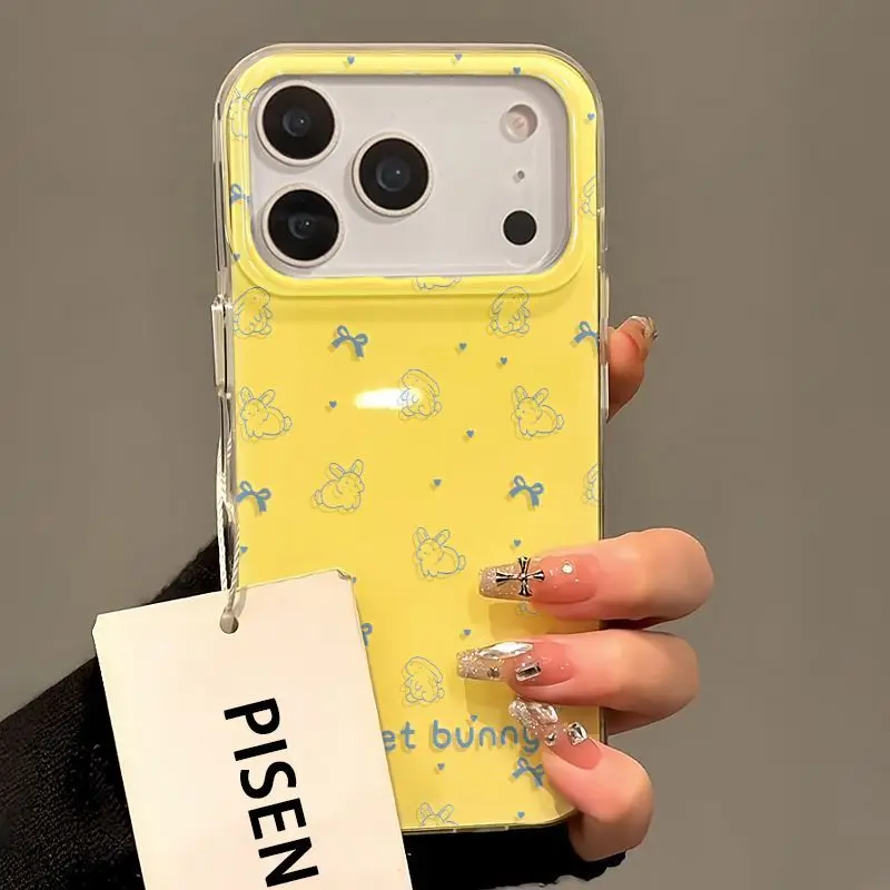 جديد عصري الكورية Ins فراشة أرنب زوجين قضية الهاتف آيفون 17 الهواء 15 14 13 16Pro 12 11Pro ماكس زائد بساطتها Y2k غطاء #2