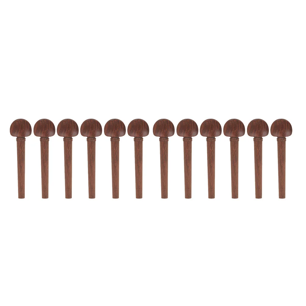 

12 Pcs Ocarina Instrument Oud Pegs Musical Accessories Parts Sturdy Tuning Ebony Premium Supplies Brown