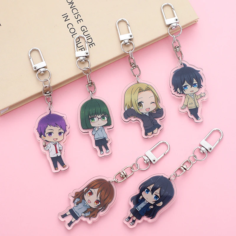 Sweet Anime Horimiya Cosplay Keychain Miyamura Izumi Hori Kyoko Yoshikawa Yuki Acrylic Figure Key Chain Bag Charm Gift for Fans