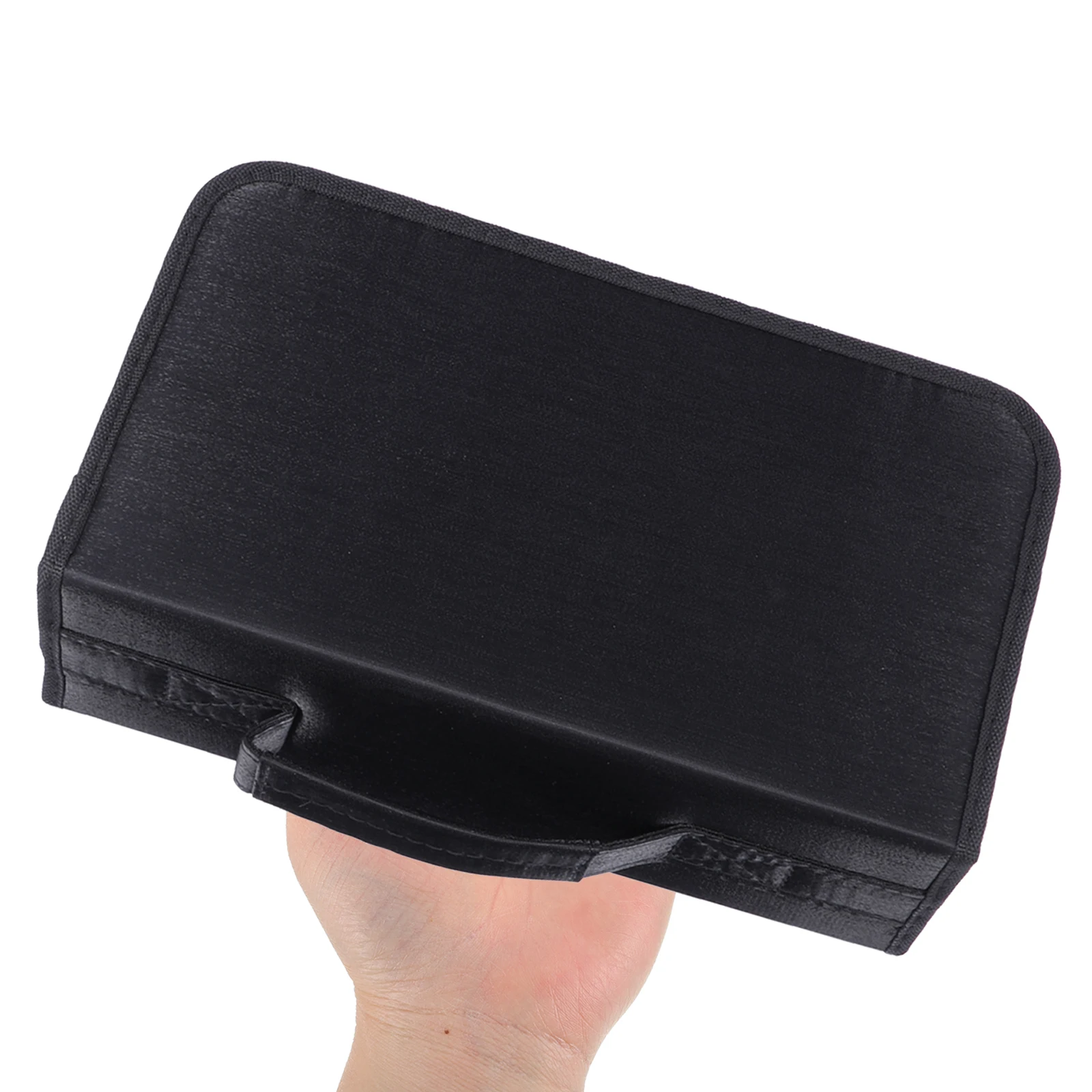 

128 Pieces Black Cd Storage Bag Mercerized Cloth Large Capacity Easy Zipper Smooth Texture Dvd Organizer Car Home Storage