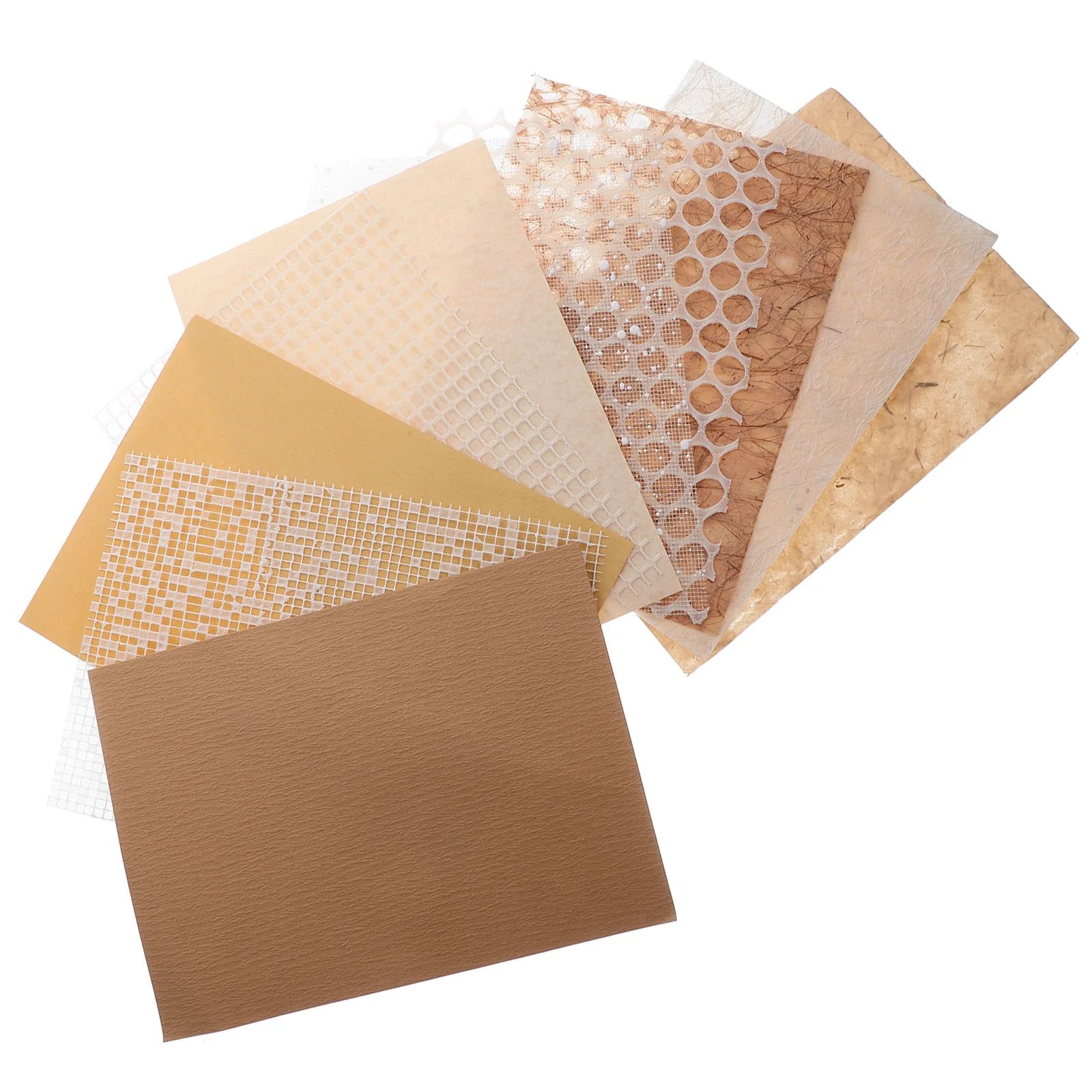 10 Sheets Hand Account Paper A5 Size Textured Mesh Mixed DIY Scrapbook Supplies Decorative Craft Paper for Journaling