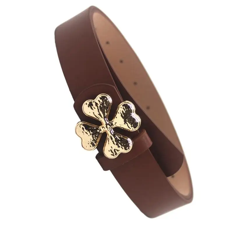 39BB بو الجلود حزام للرجال الإناث حزام الجينز السيدات خمر حزام حزام الإناث #2