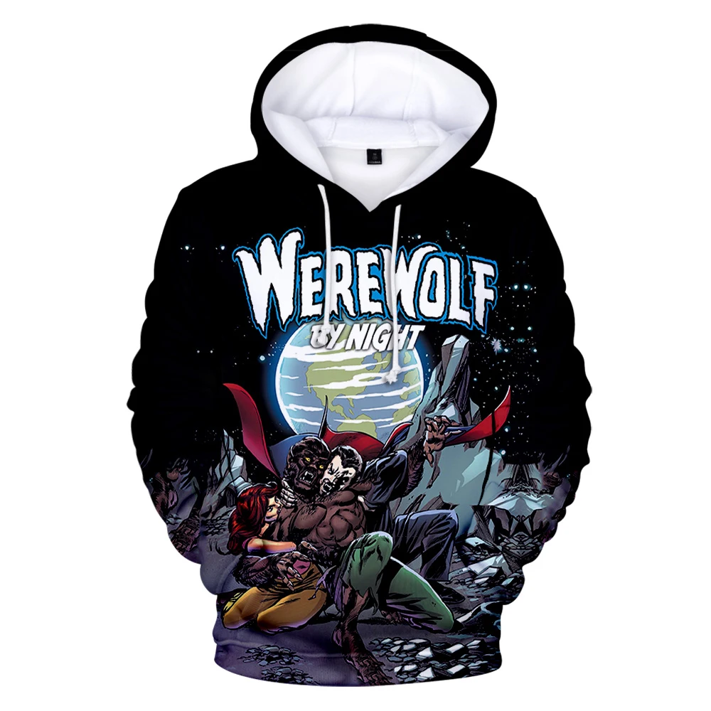 New Movie Werewolf By Night Hoodie Unisex Long Sleeve Woman Man Sweatshirt Harajuku Streetwear 3D Clothes