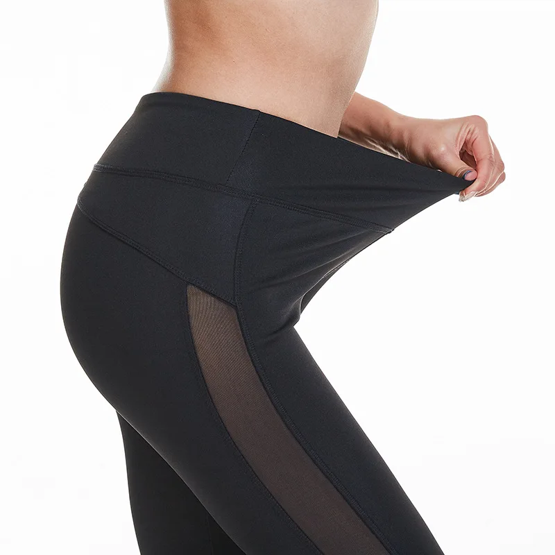 Dames Kant Mesh Leggings Broek Doorschijnende Leggings Fitness Hardlopen Sport Strakke Broek Yogabroek Legging Vrouwen