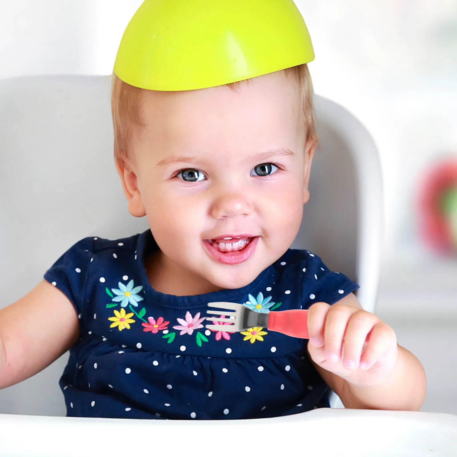 

1Set Baby Feeding Training Spoon Fork Set Lightweight Stainless Steel Toddler Tableware Safe Self Feeding Utensils Baby