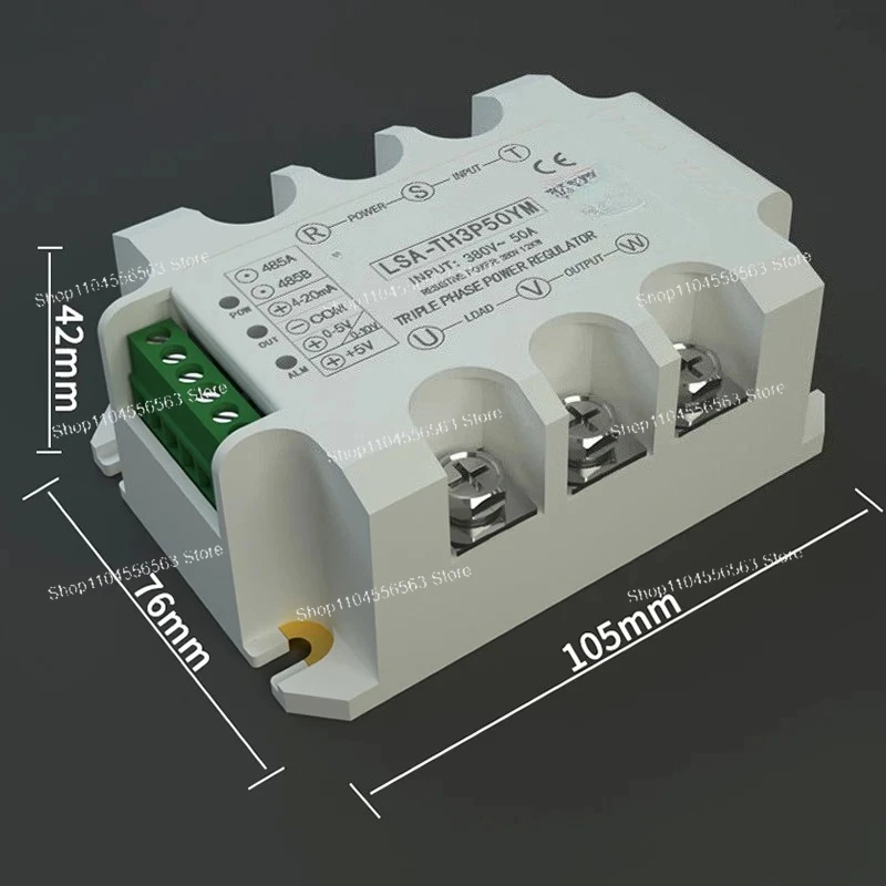 Three Phase SCR Power Regulator RS485 Communication AC Voltage Controller for Temperature Lighting Motor Speed Control