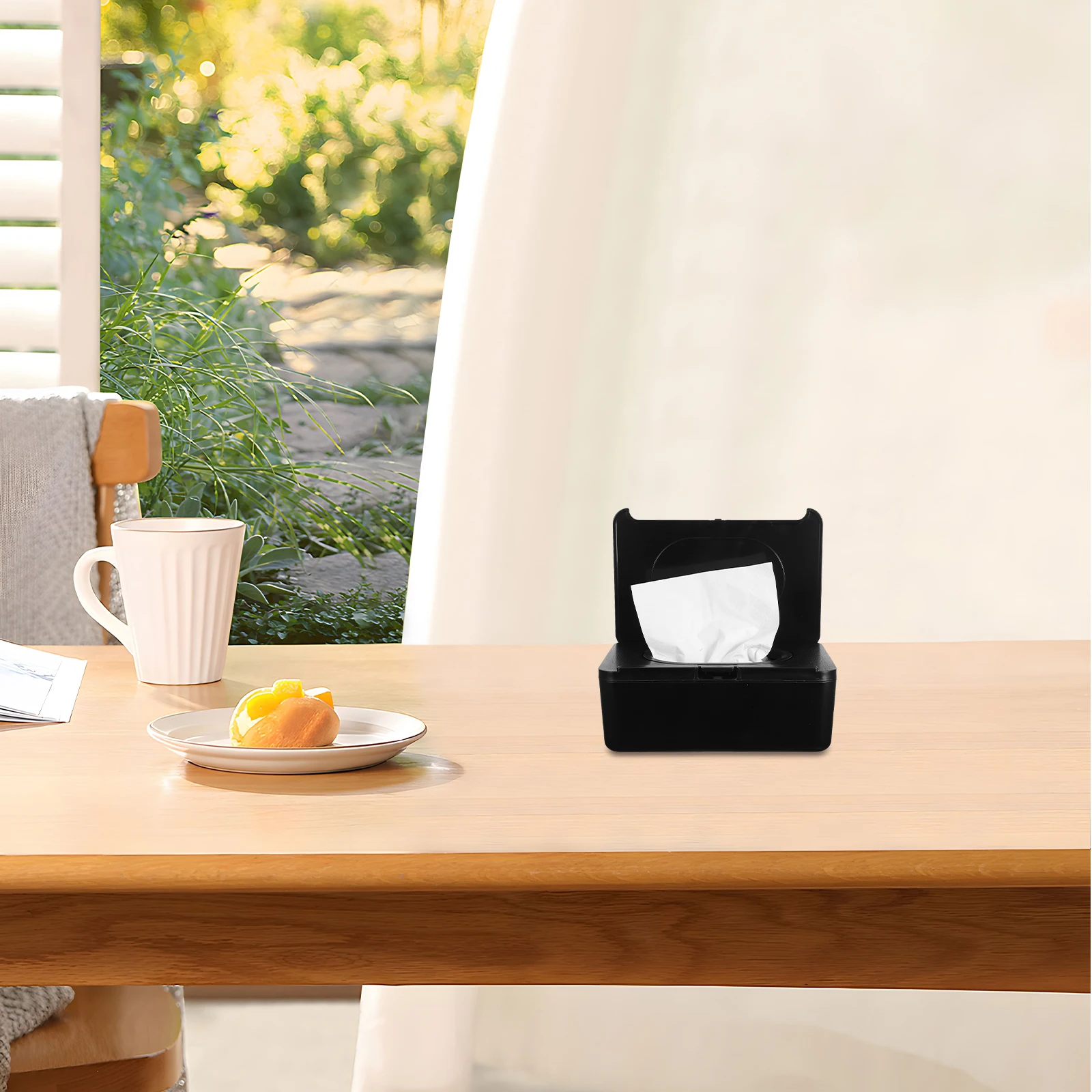 

Wet Wipes Storage Dispenser Holder Refillable Container Bathroom Desktop Black Large Sealed Design Material Easy
