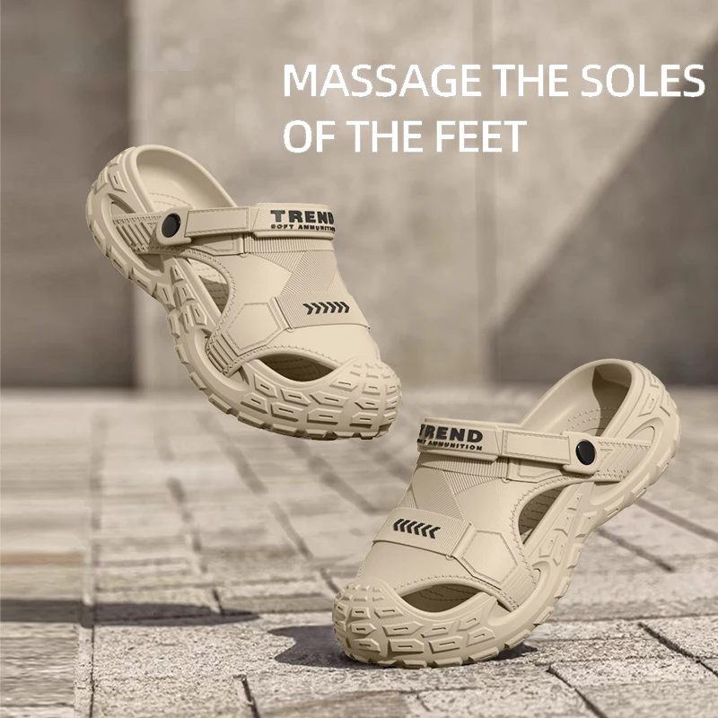 

Men's Outdoor Summer Wearable Clog Shoes Anti-Slip Breathable Odor-Resistant Slip-Resistant Sandals