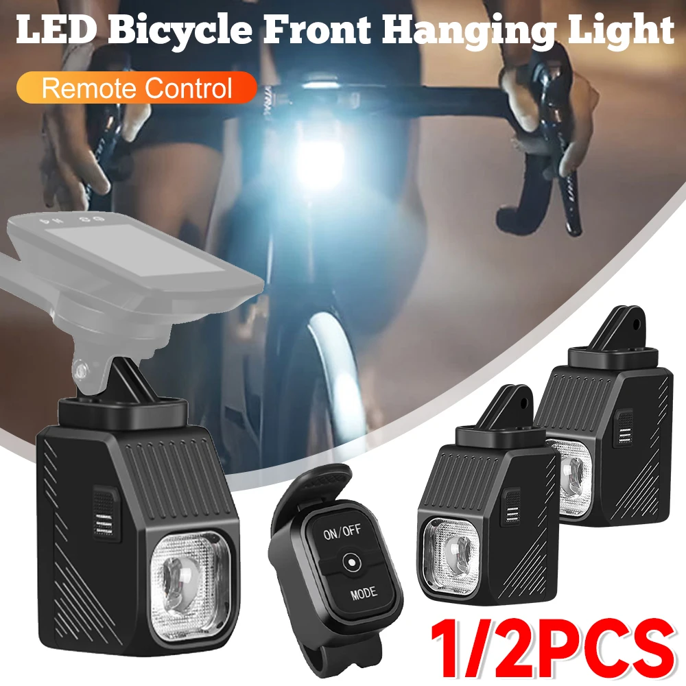 

Светодиодный подвесной светильник для велосипеда с дистанционным управлением, велосипедная фара с отключенным лучом, фонарик для ночной езды, аксессуары для велоспорта