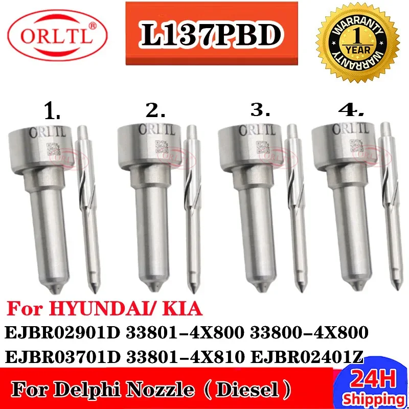 

4 шт. сопло L137PBD для HYUNDAI EJBR02401Z EJBR03701D DSLA 158 FL 137 Common Rail дизельный топливный инжектор, детали форсунки L137PRD