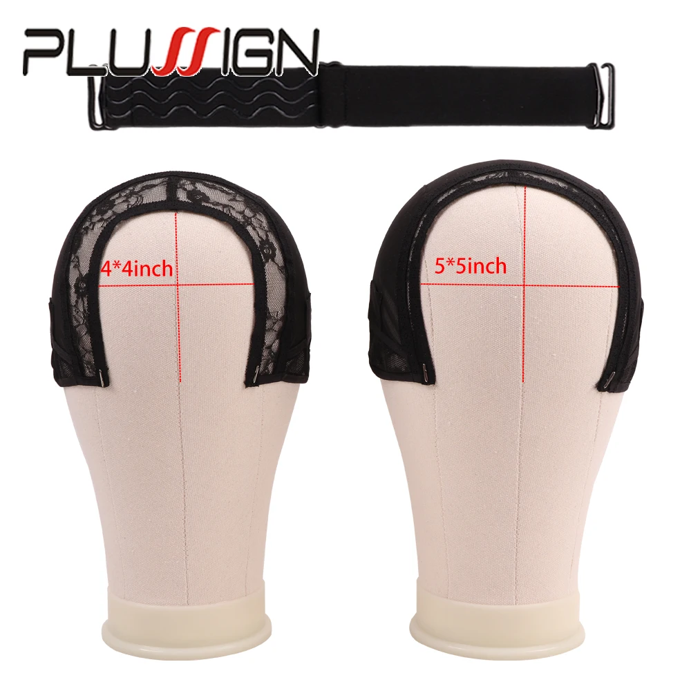 Mesh Weaving Drawstring Caps With Anti Slip Rubber Strip Strechy Mesh Dome Wig Cap And Transparent Hair Net For Making Lace Wigs
