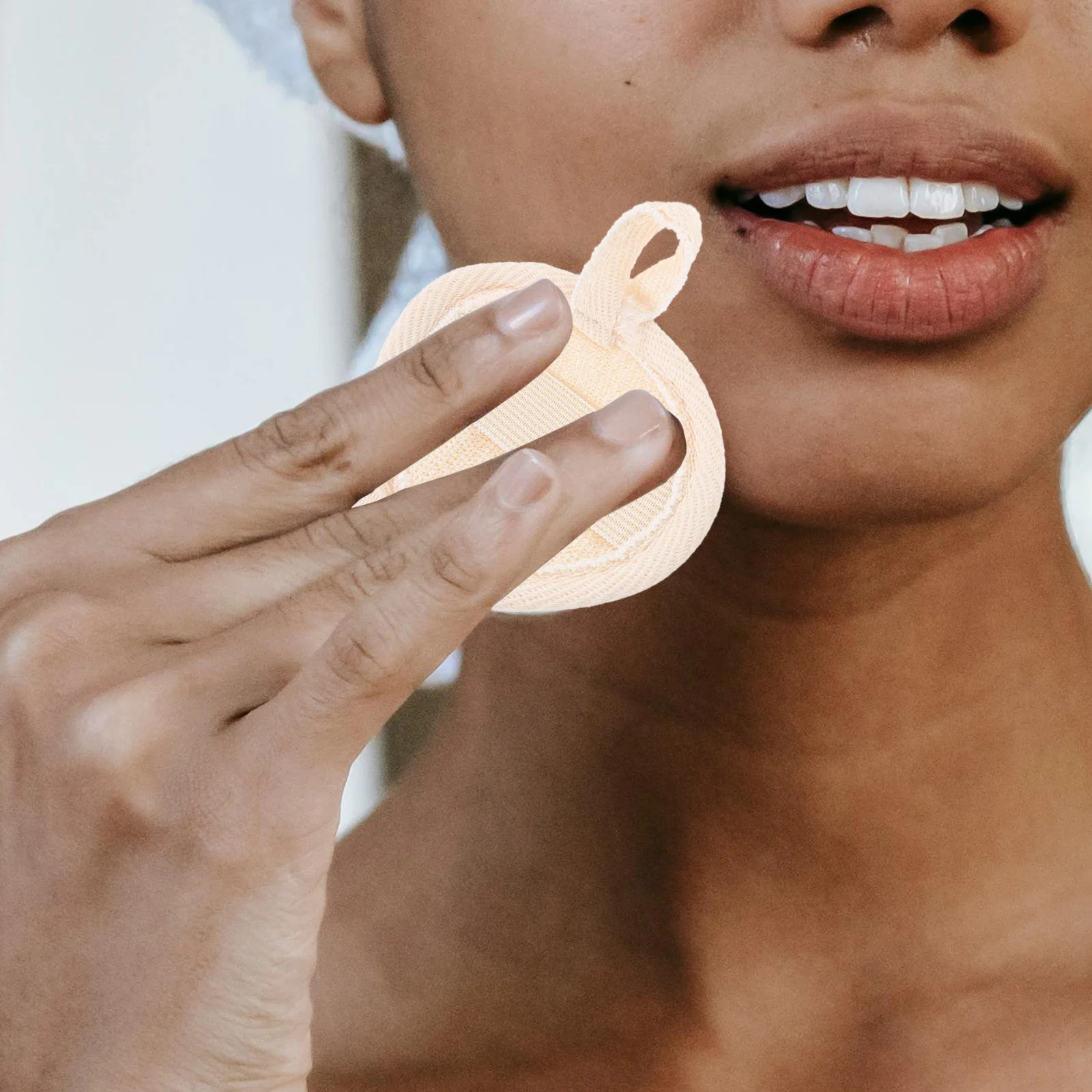 4 pçs facial bucha purificador esfoliante almofadas de rosto limpeza profunda purificador facial leve portátil para mulher esfoliante facial