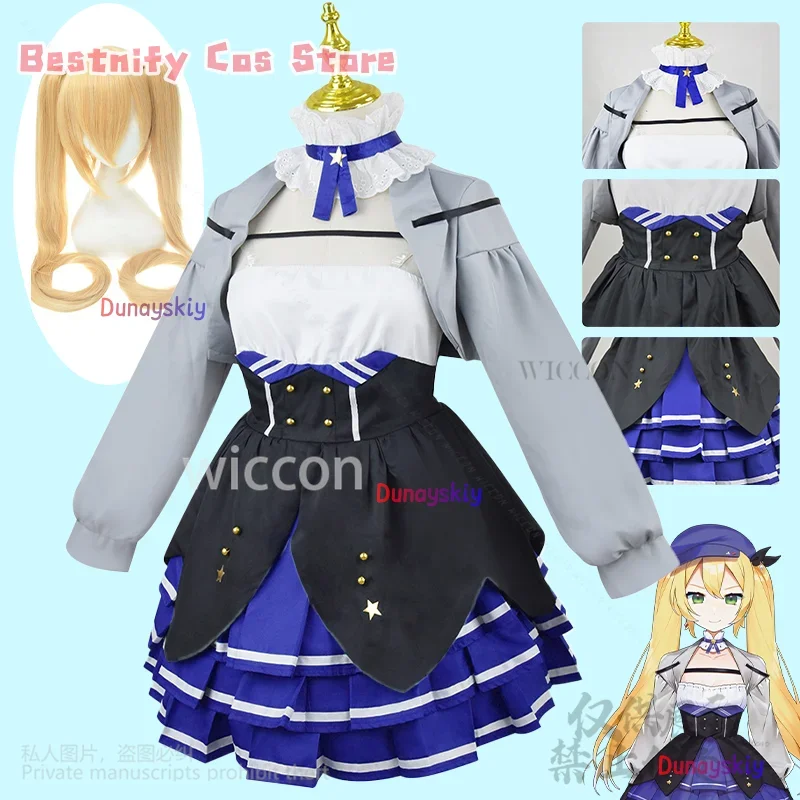

CosplayVirtual Vtuber Dokibird Cosplay Anime Cutecore Costume Lolita Coat Dress ホロライブ Uniform Wigs For Jirai Kei Girls Woman 코스프