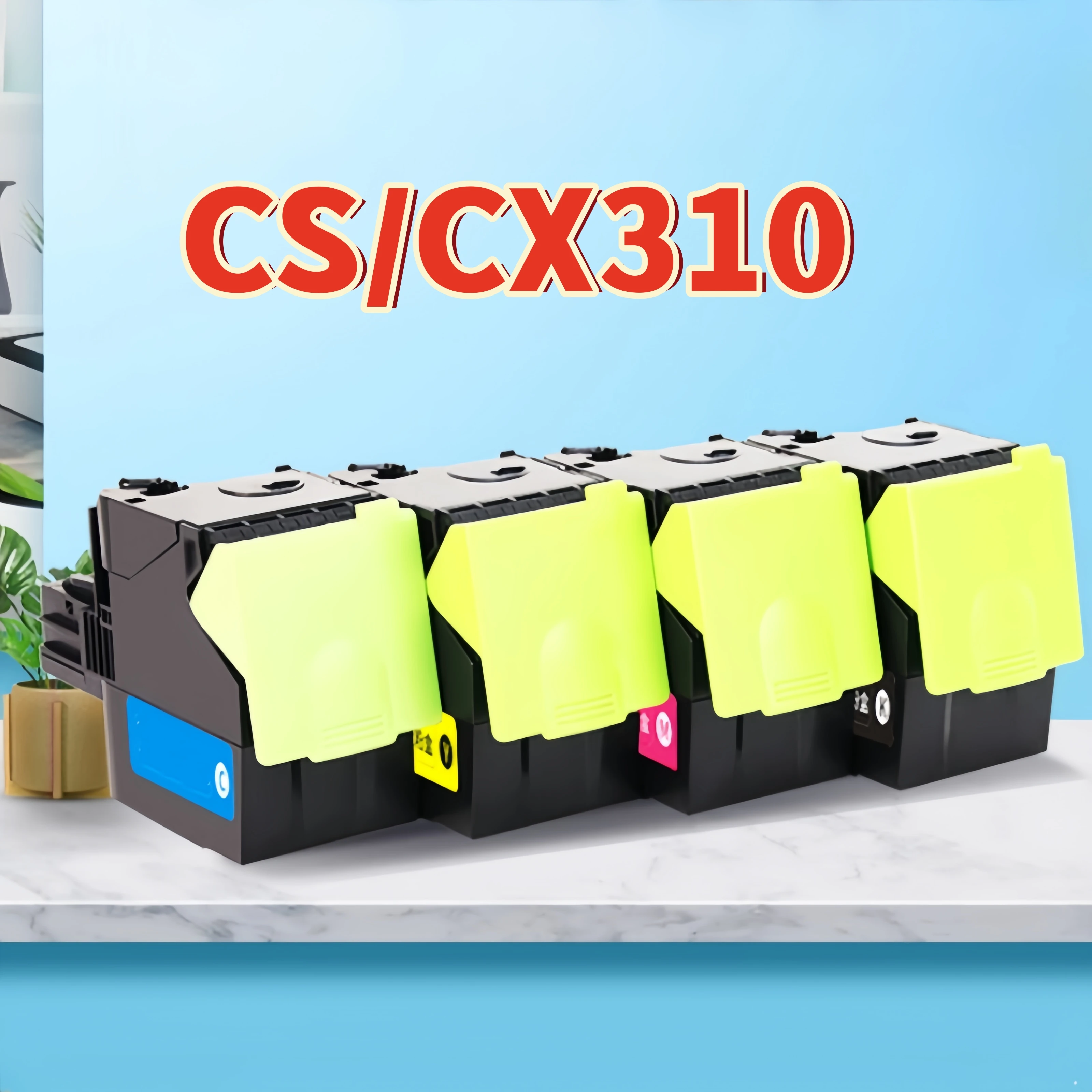 

Цветной тонер-картридж CS310 для принтера Lexmark CS/CX310 CX410 CX510 CX310N CX410E CX410DE CX510DE CX510DTHE CX510DHE с чипом