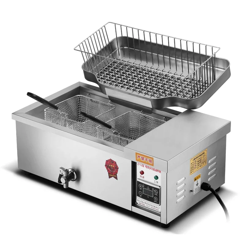 25L 220V Commercial Small Electric Deep Fryer French Fries Oven Multifunction Frying Machine For Fried Chicken Fritters