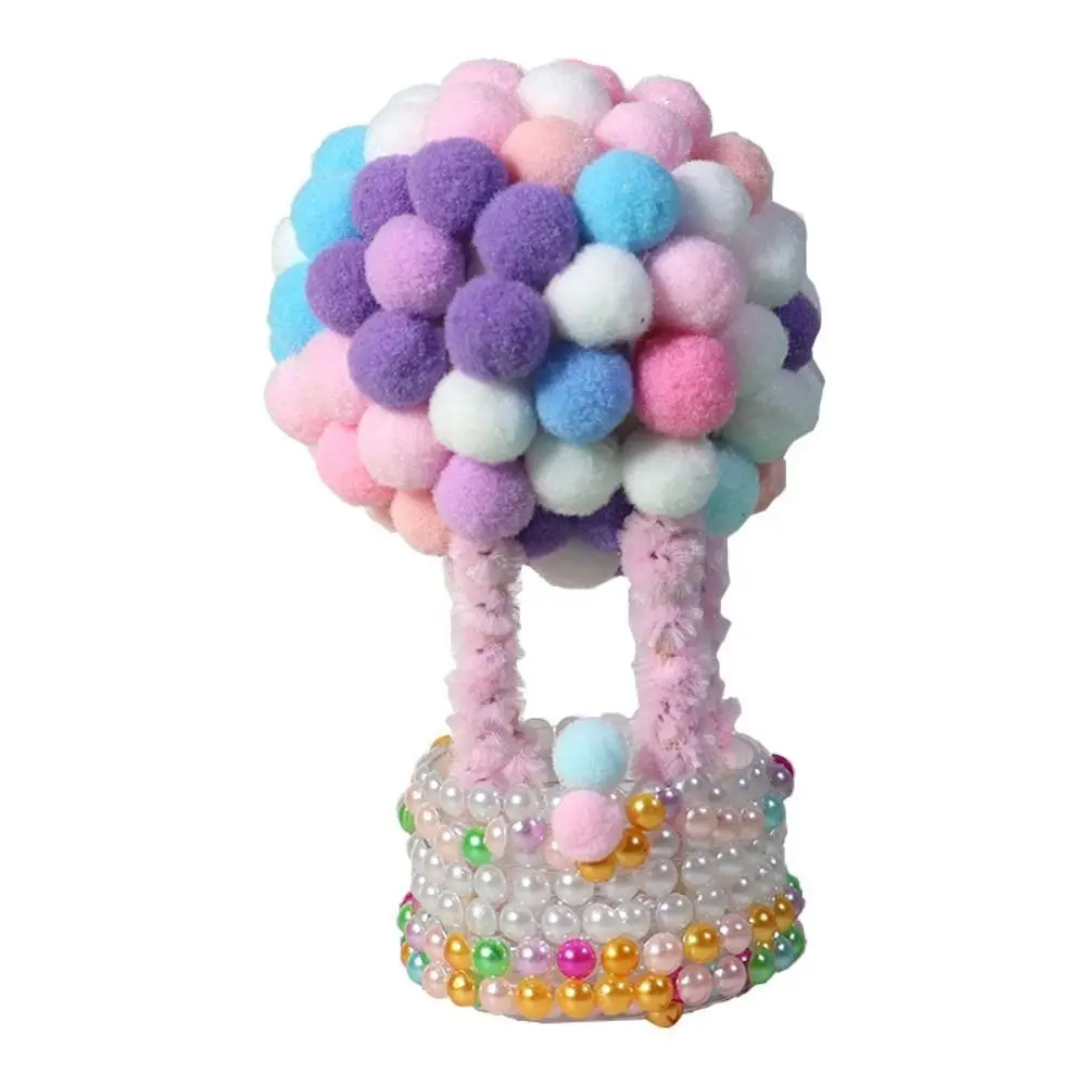 1 paquete de bolas de piel con pompón de 1cm/1,5 cm, colores de macarrón, bola con pompón DIY, colores navideños, bola de peluche suave DIY, juguetes hechos a mano para niños