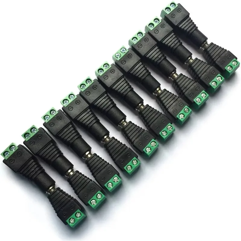 

5/10/20PCS DC 12V Male Female Connectors 2.1*5.5mm Power Plug Adapter Jacks Sockets Connector For CCTV Security Camera Led Strip