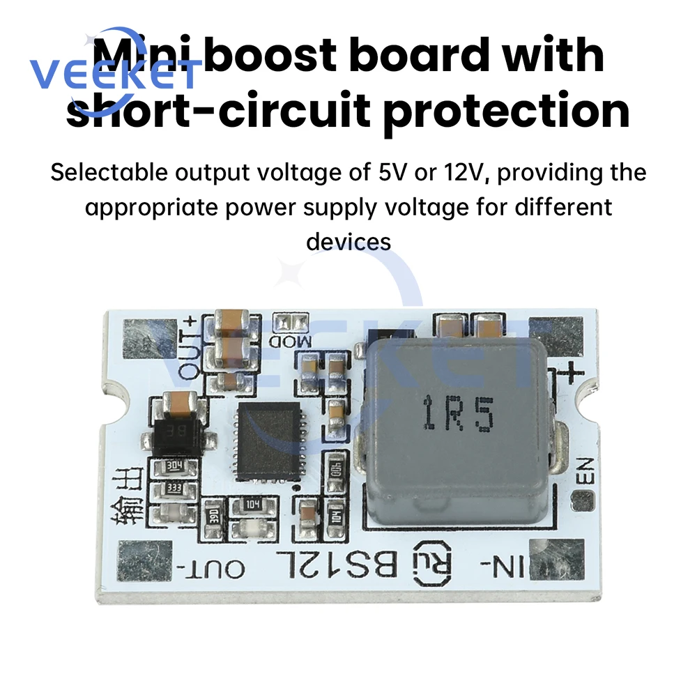 DC-DC Boost Converter Module 3V to 12V Step Up 10A Power Supply 2.7-11V to 5V/12V Charge/Discharge Protection Booster Board