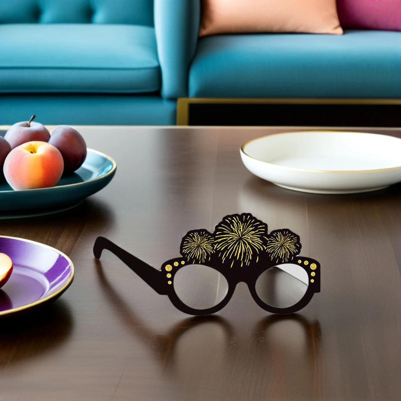 

8Pcs Happy New Year Glasses 2026 Number Eyewear Party Photo Booth Props Black Gold New Year Supplies 2026 Number Glasses