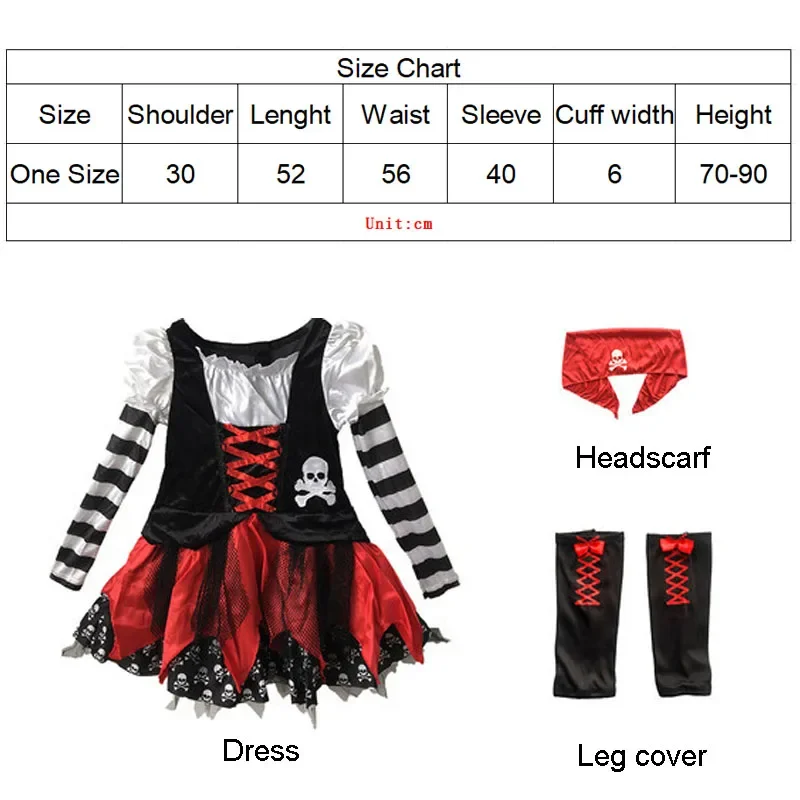 Костюм для косплея Gothique Foncé Noir and Rouge pour Fille, Robe Imprimée Christmas de Mort, Tenue d'Halloween, 3 Pièces