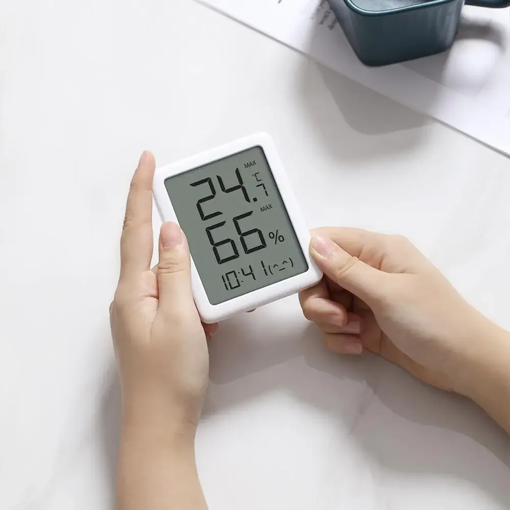 Miaomiaoce MMC E-Ink หน้าจอ LCD ขนาดใหญ่ดิจิตอลเครื่องวัดอุณหภูมิเครื่องวัดอุณหภูมิเครื่องวัดความชื้นอุณหภูมิความชื้นจาก Youpin