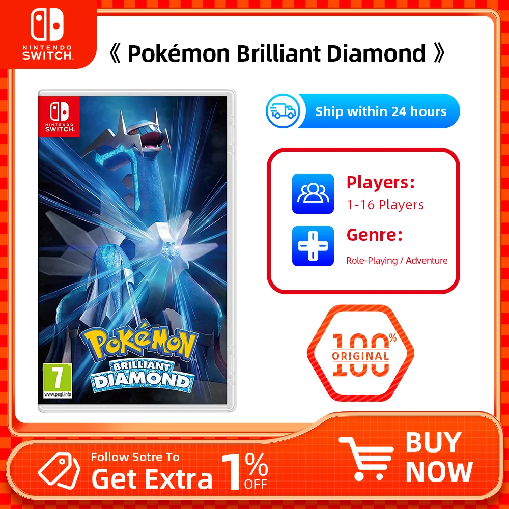 Pokemon Brilliant Diamond Nintendo Switch Physical Game Card Deals 100% Official Original RPG Genre for Switch OLED Lite