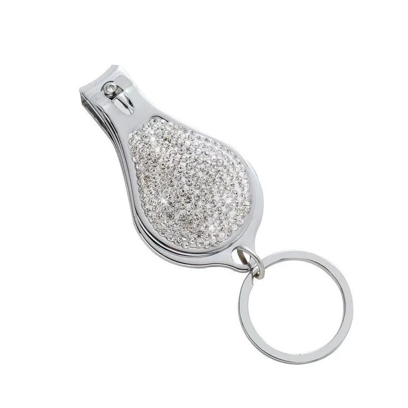 Diamond-Encrusted Medium Size Nail Clippers Set High Appearance Level Two-in-One Durable Ins Inspired Beauty Tool