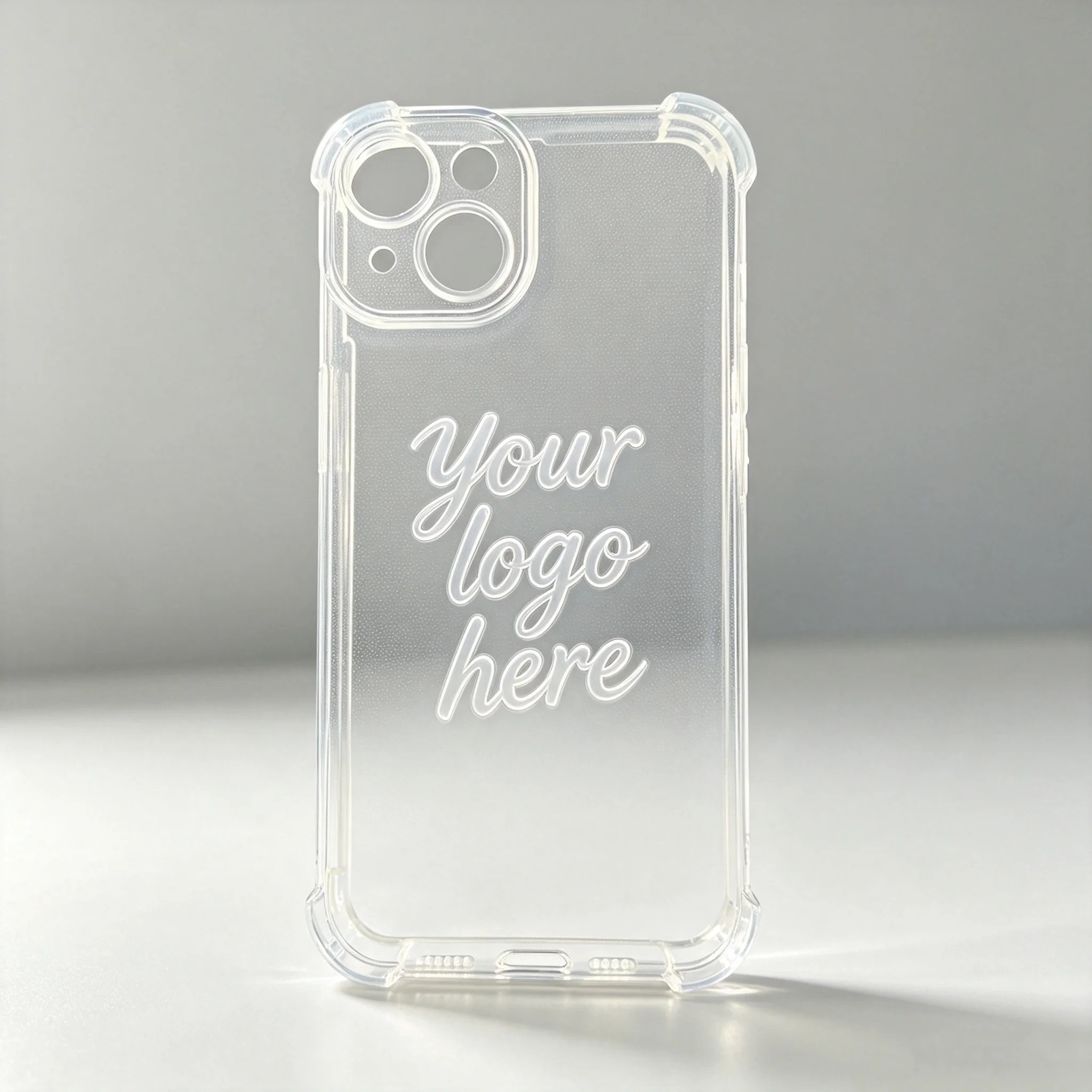 Custom Personalized Clear Phone Case Shockproof 4 Corner Air Cushion Soft TPU Cover Custom Logo for iPhone 15 14 13 Pro Max