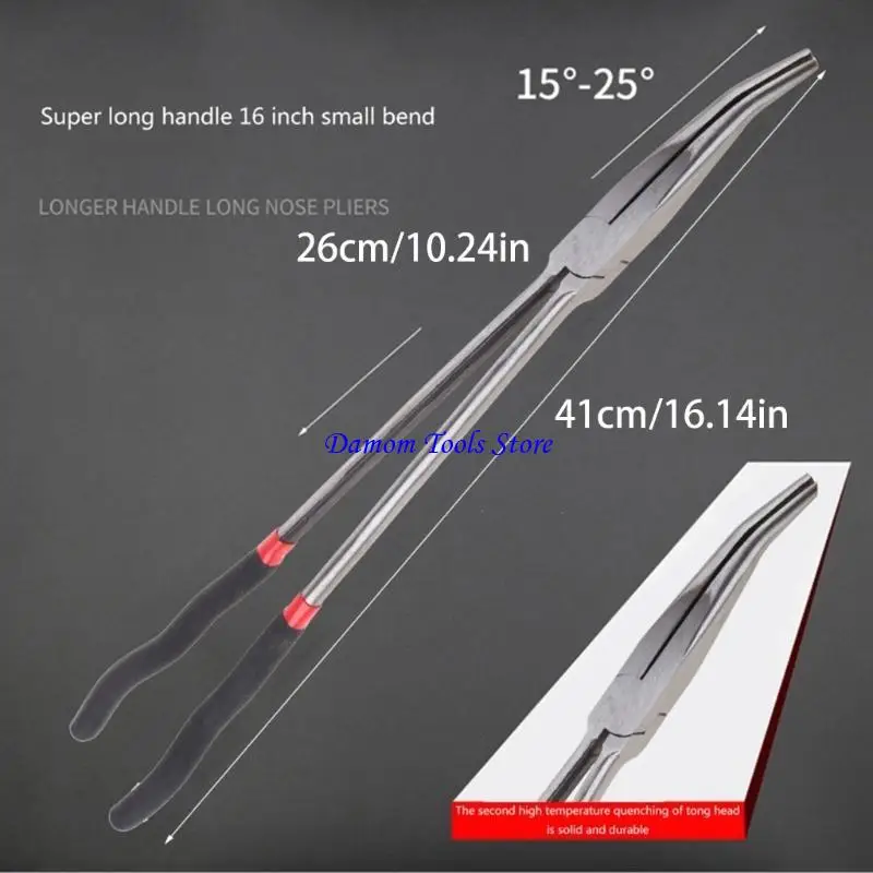 

57BE Универсальные плоскогубцы с длинными носами, плоскогубцы с прямыми игольчатыми носами, изгиб 25/45 градусов, 410 мм/16