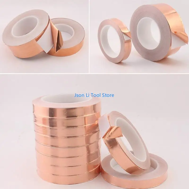 Y08D DIY เดี่ยวตัวนำทองแดงฟอยล์เทปเทปกาวโล่ป้องกันเทป