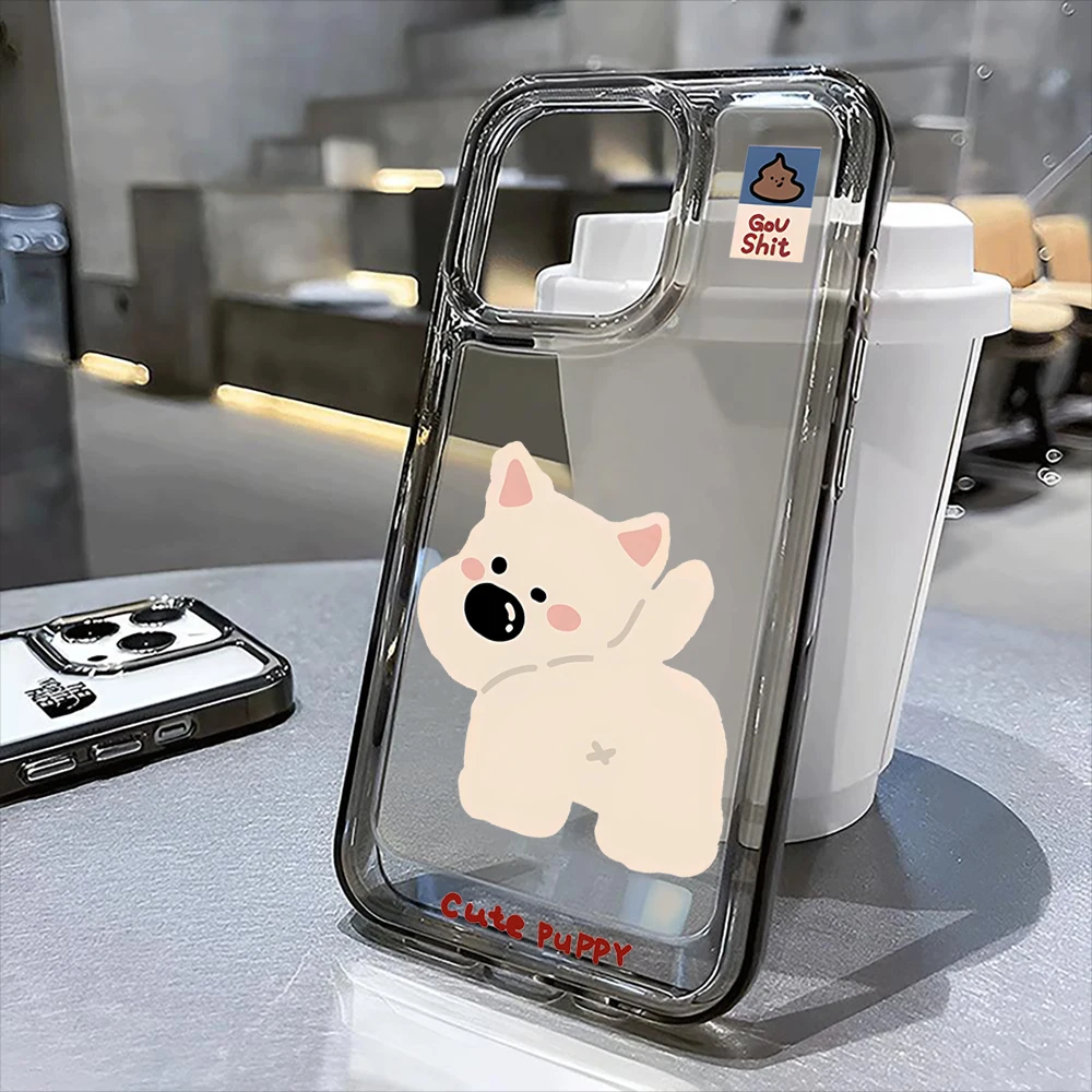 Cute animal pattern transparent phone case,suitable for iPhone 16, 16Pro, 16Pro Max, 16Plus to 11, 12, 13, 14, 15 series