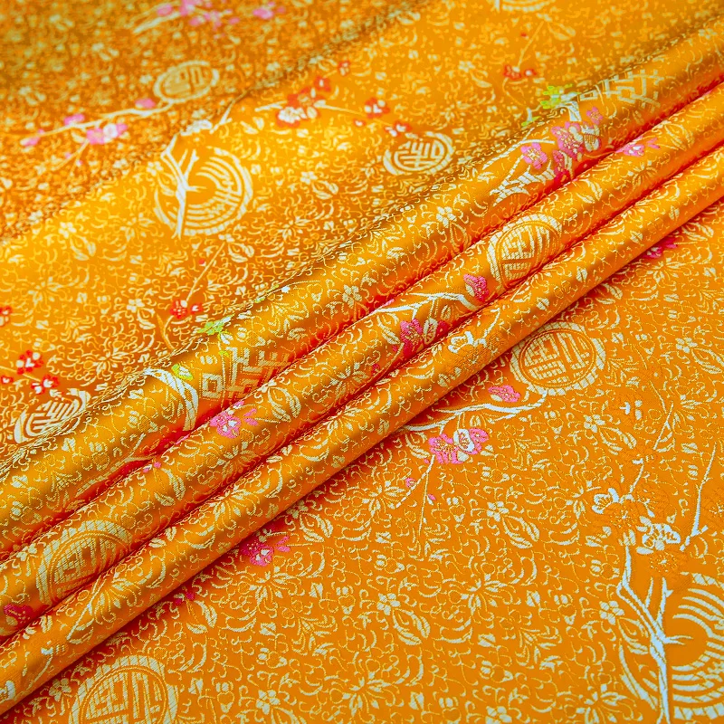 Fabric for dress brocade jacquard fabrics material for cheongsam and kimono DIY sewing