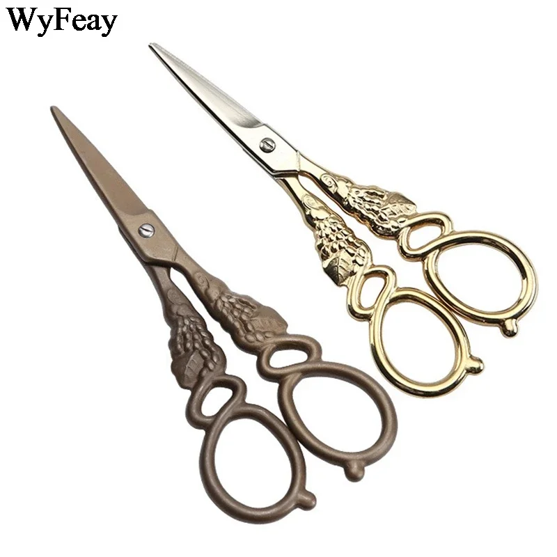 Retro Innovative Zakka Stainless Steel European Embroidery Vintage Antique Scissors Sewing Scissor for Needlework Tailor Shears