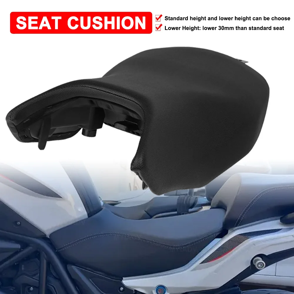 

Motorcycle Front Seat Pillion Cushion For Benelli TRK502 TRK502X Vintage Hump Seat Cushion Standard or Lower 30mm Retro Seat Pad