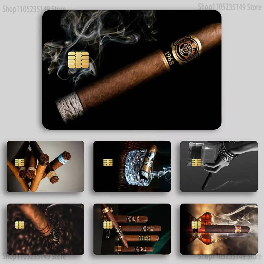 

Cigar Cigarette Sticker Film Tape Skin for Credit Card Debit Card Cartoon Waterproof Stickers Small Chip