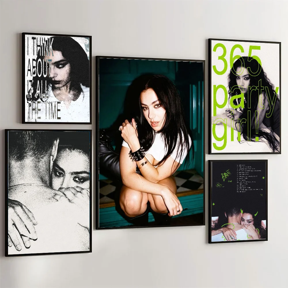 المغني C-CHARLI XCX ملصق HD الملصقات غرفة المعيشة المنزلي غرفة نوم بار مقهى ديكور فني