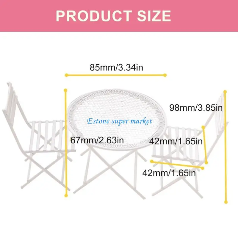 090B เก้าอี้วินเทจที่สมจริงชุดรับประทานอาหารโต๊ะสมจริงชุดเล่นทำท่าสำหรับเด็กแสดงบทบาทเก้าอี้เก้าอี้ของเล่น 1:12 บ้านตุ๊กตา