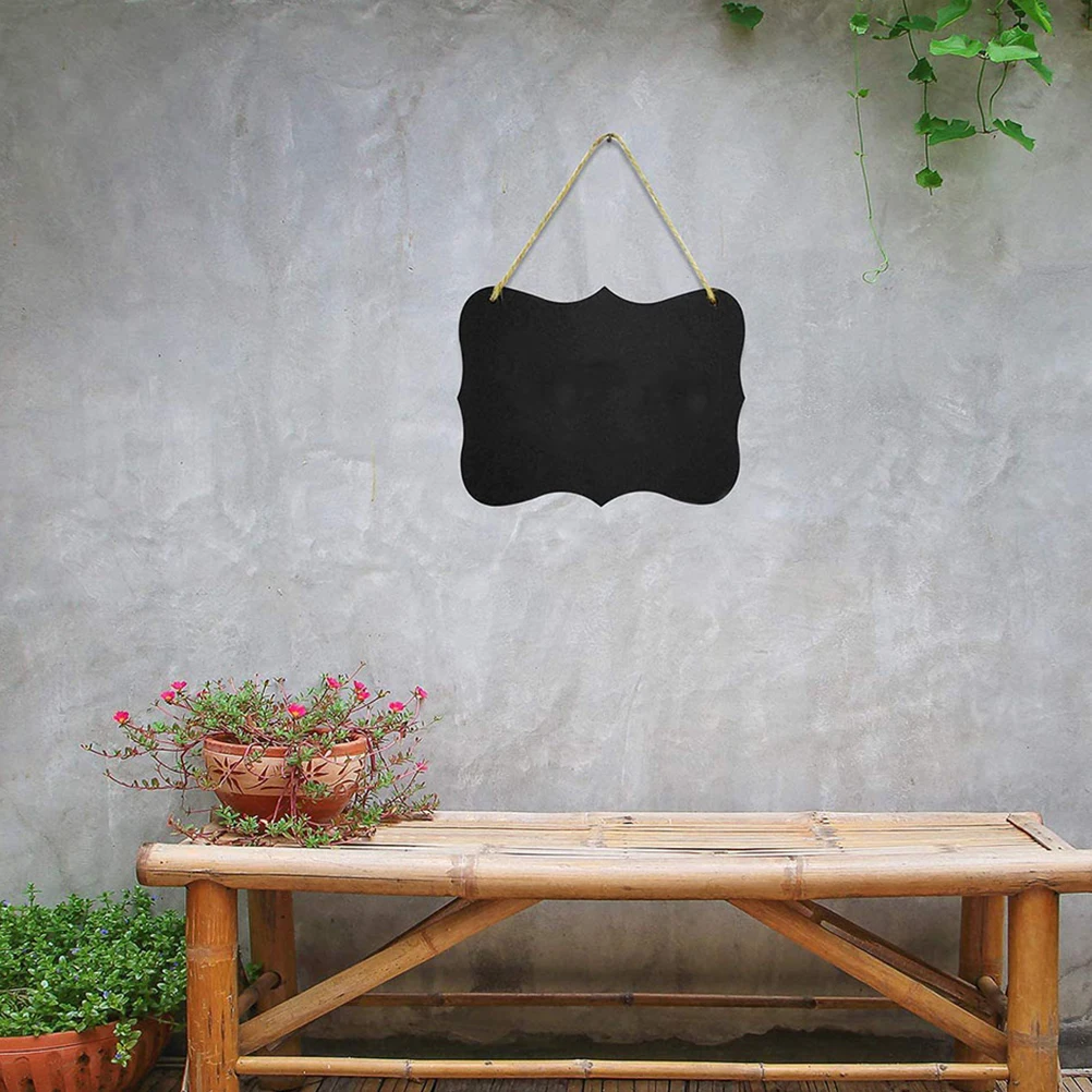 

School Blank Message Board Labels Chalkboard Hanging Sign Indicator Black Signs