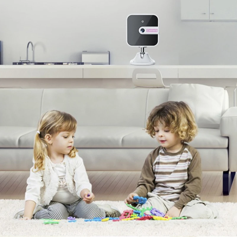 Câmera de vigilância wi-fi, gravador de cartão de vídeo de segurança, webcam, visão noturna infravermelha, áudio bidirecional, monitor de bebê, mini câmera sem fio