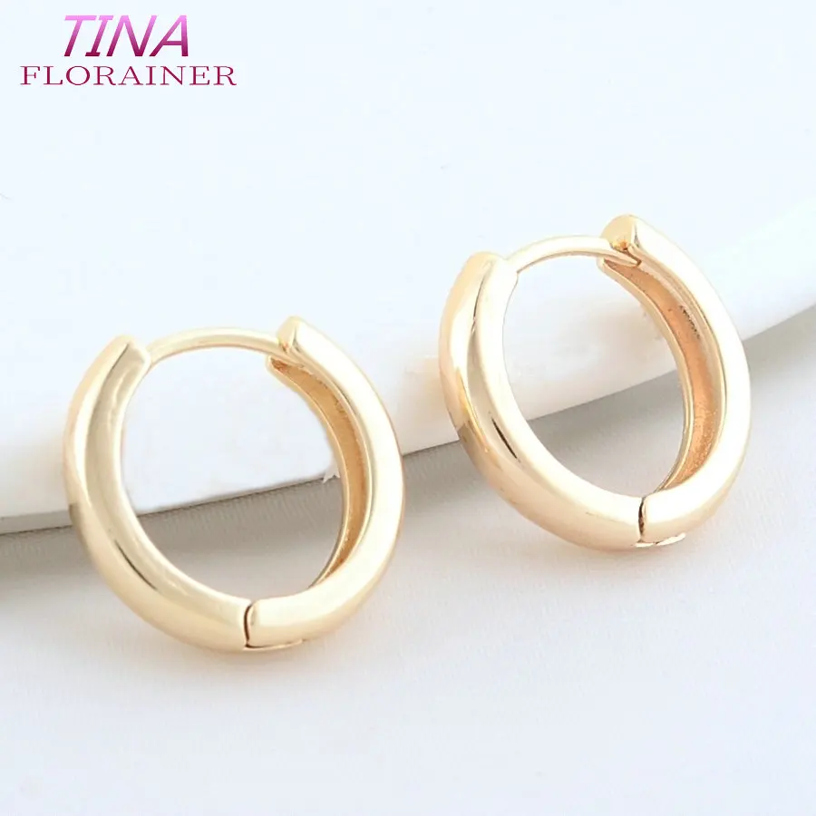 16MM 17MM 14K Gold Color Brass Round Earrings Hoops High Quality Jewelry Making Supplies Diy Findings Accessories