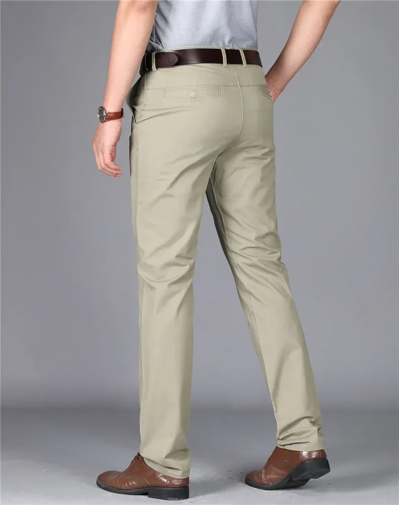 Spring Men Suit Pants Casual Office High Quality Cotton Trousers Business Pants for Men Wedding Party Dress Social Trousers