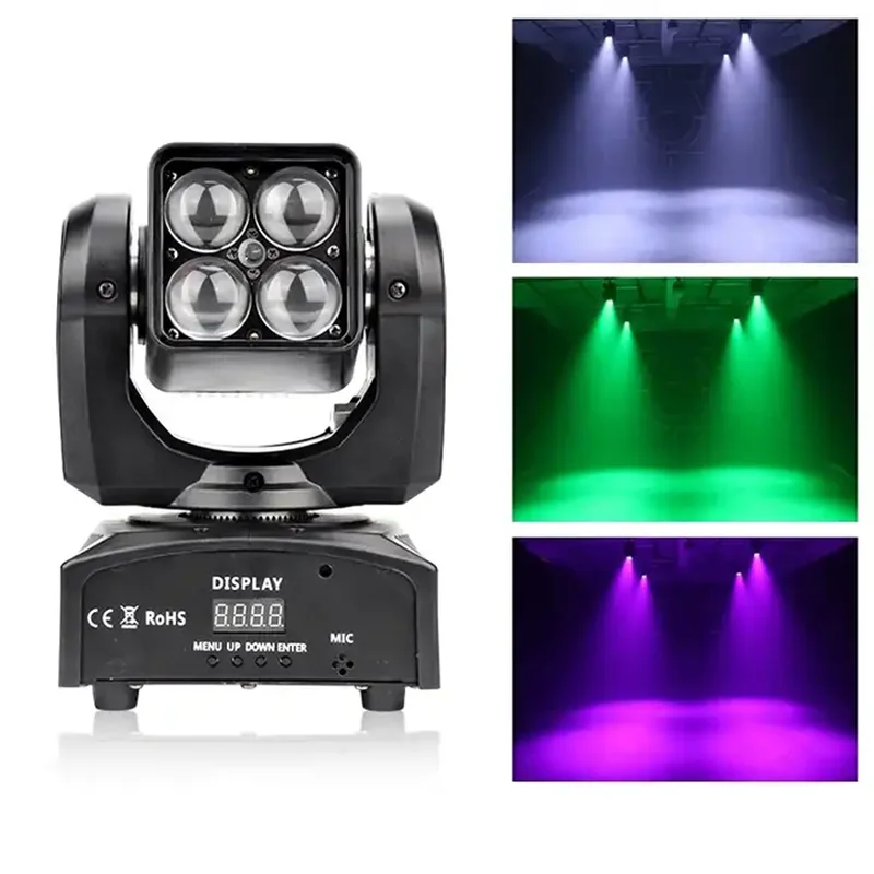 4X12W Full Color Led Beam Moving Head Effect Licht Show Disco Dj Party Light Club Bar Dmx Lichteffect Licht Evenement Show