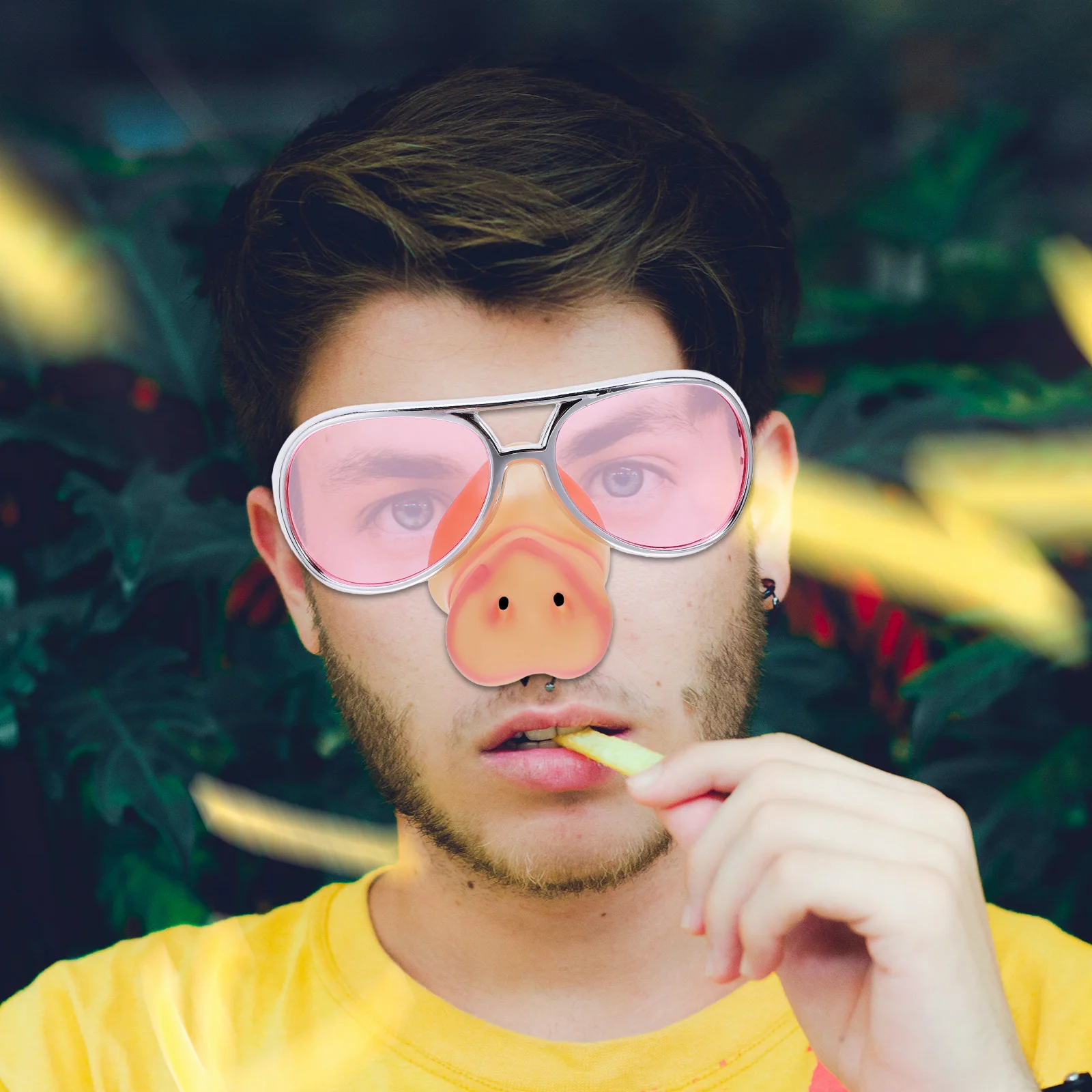 豚鼻メガネ 面白いサングラス ハロウィン仮装パーティー スカルマスク小道具 耐久性 色褪せない 大人用 子供用 ギフト 家族向け