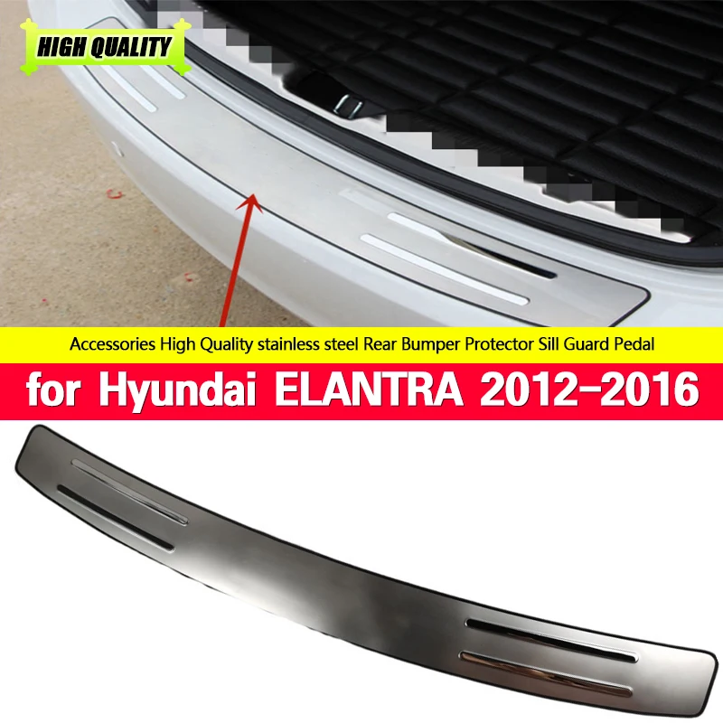 

For Hyundai ELANTRA 2012-2016 Car-Trunk Rear Bumper Guard Guard The Stying After Door Threshold Plate Rear Styling