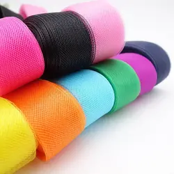 10M Soft Polyester 3cm Flat Plain Horsehair Crinoline Mesh Braid Ribbon For Sewing Crafts Wedding Dress Dance DIY Accessories