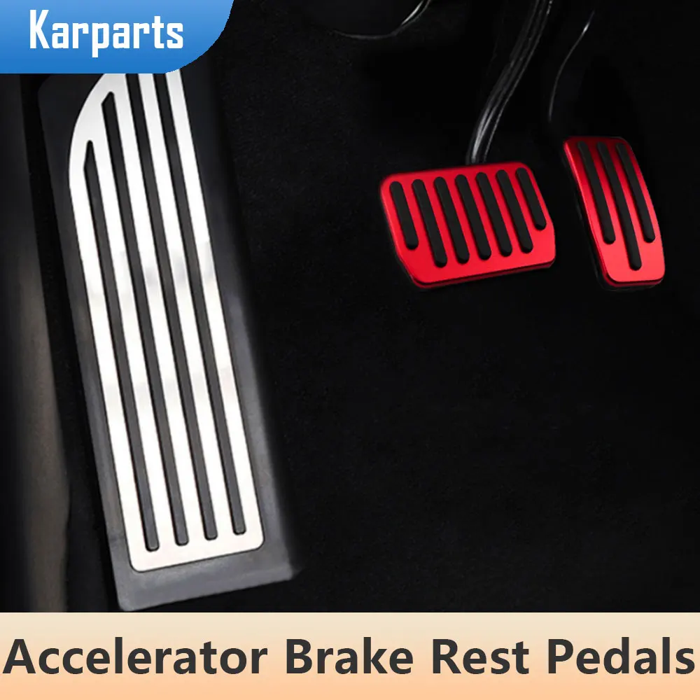 

Car Pedals Accelerator Foot Brake Rest Pedals Protective Cover for Tesla Model 3 2016 - 2021 Interior Accessories