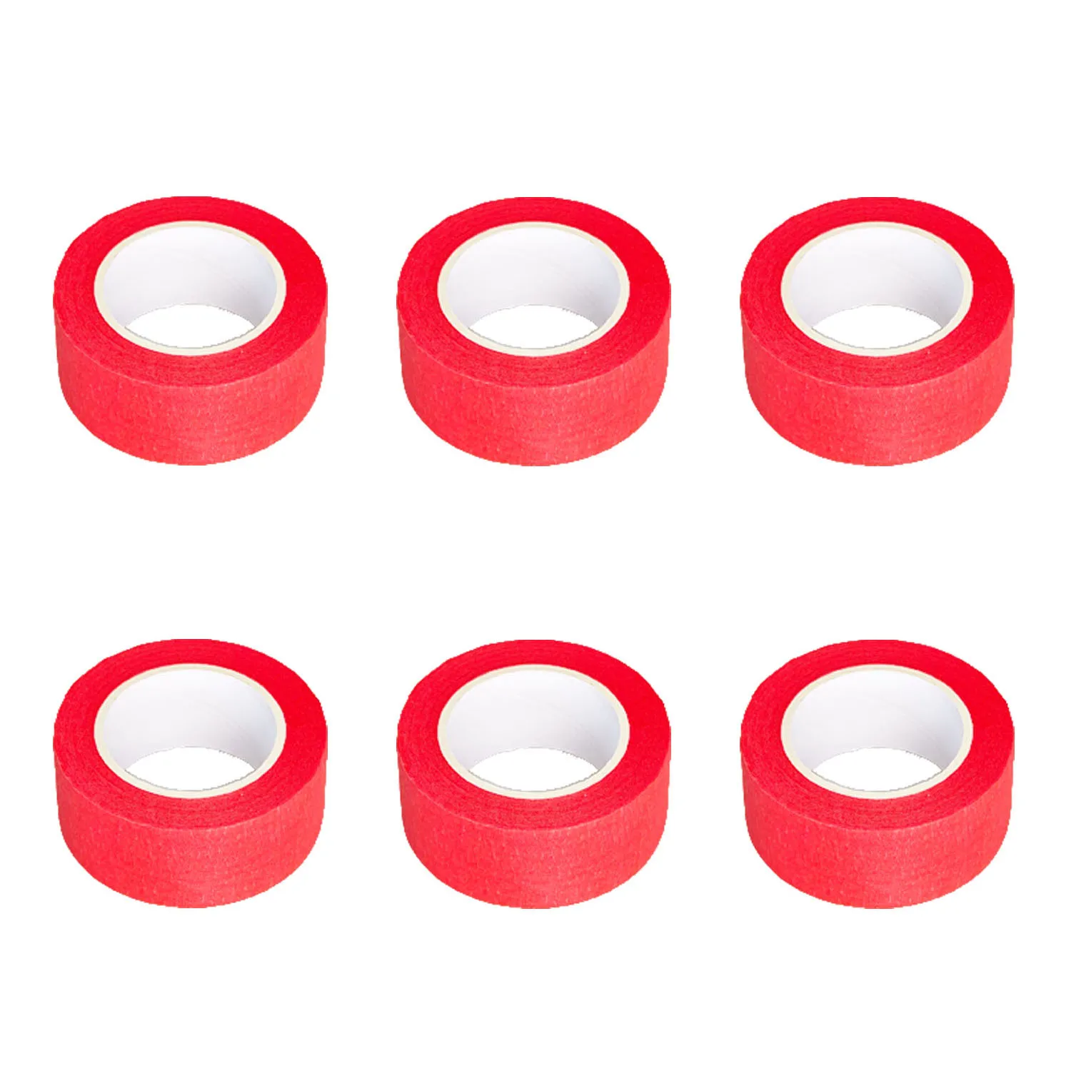 2cm 3/6 Rolls Red Painters Masking Tape Bulk Sharp Edge Line Technology, Residue-Free and Artisan Grade Wall Trim Tape