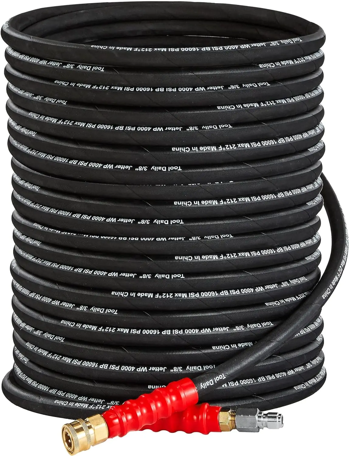 

Tool Daily Pressure Washer Hose, 3/8 Inch x 50 FT, Quick Connect, 4000 PSI, High Tensile Wire Braided