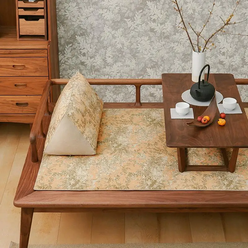 新しい中国式阿羅漢ベッドパームシートクッション、厚みのある滑り止めシンプルパッド、マホガニー無垢材シートクッション