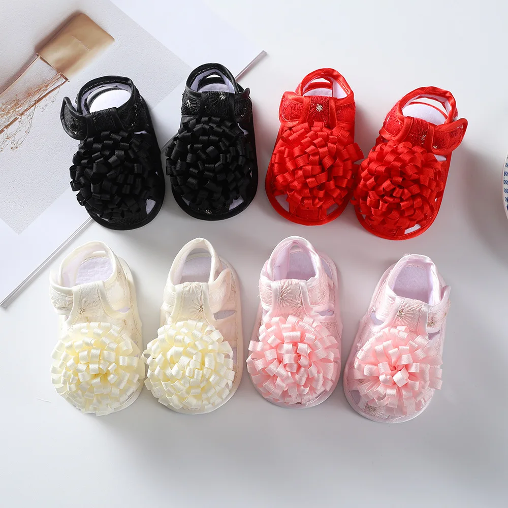 

Brand New Newborn Infant Baby Girl Summer Kids Shoes Soft Sole Crib Prewalker Toddler Anti-Slip Solid Floral First Walkers